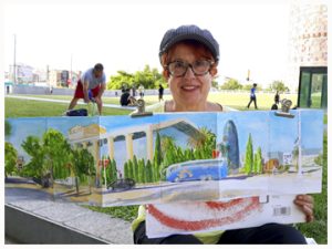 Alumnos en clase de pintura